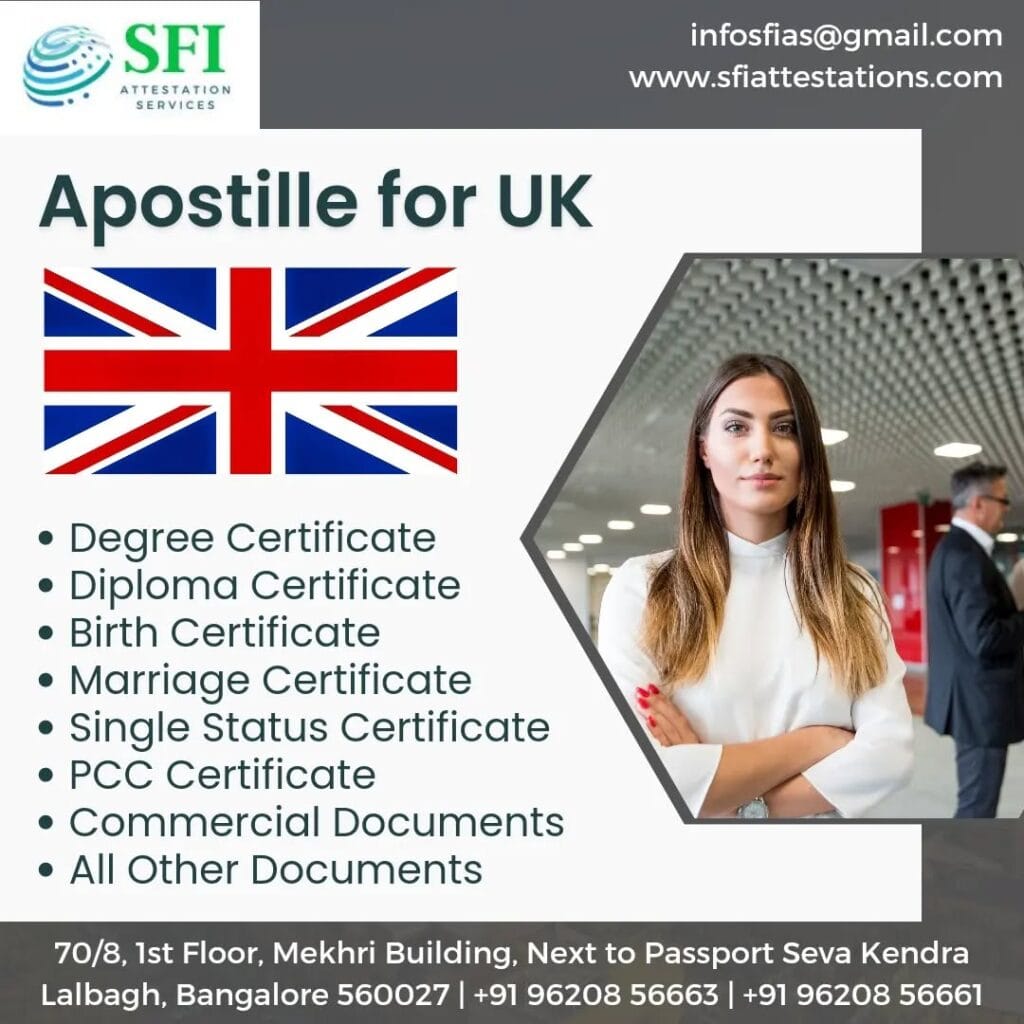 UK Apostille Services in Bangalore