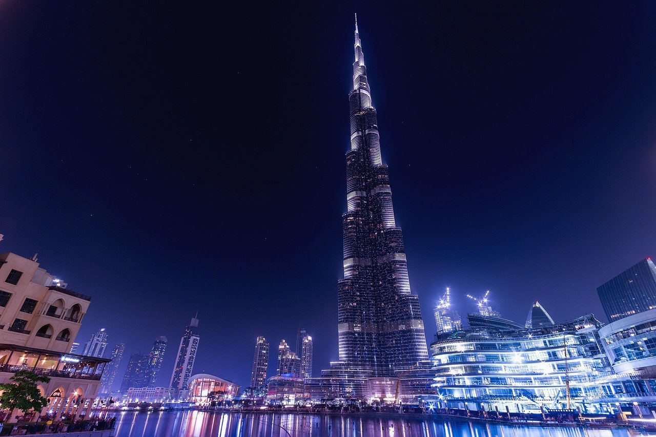 burj khalifa, emirates, dubai, uae, architecture, skyscraper, night, lights, city, modern, illuminated, waterfront, city lights, landmark, tower, famous, places of interest, tourist attraction, tourist destination, burj khalifa, burj khalifa, dubai, dubai, dubai, dubai, dubai